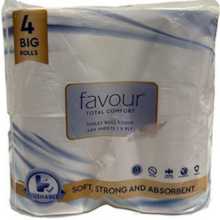 TISSUE FAVOUR TOILET ROLL 4'S